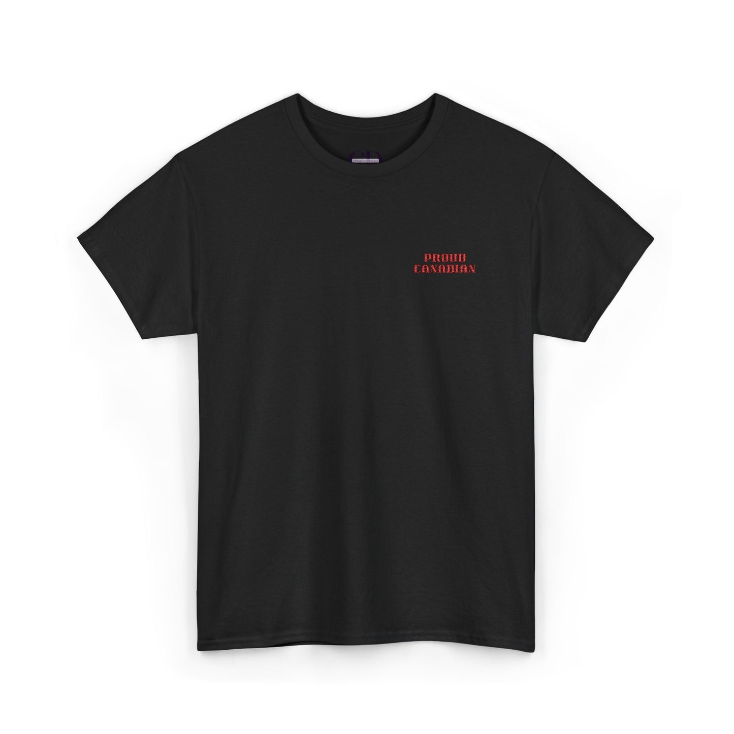 1.0 Proud Canadian (Embroidered) Unisex Heavy Cotton Tee - Canapino Designs