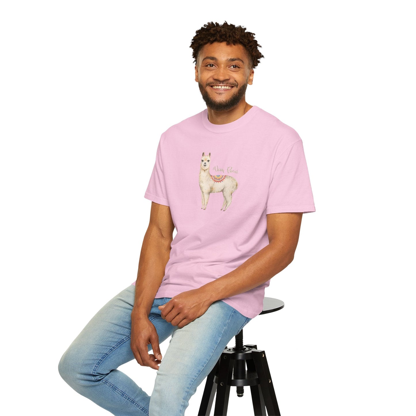 Llama Viva Peru! l Unisex Garment - Dyed T-shirt l 100% Cotton l Comfort Colors - Canapino Designs