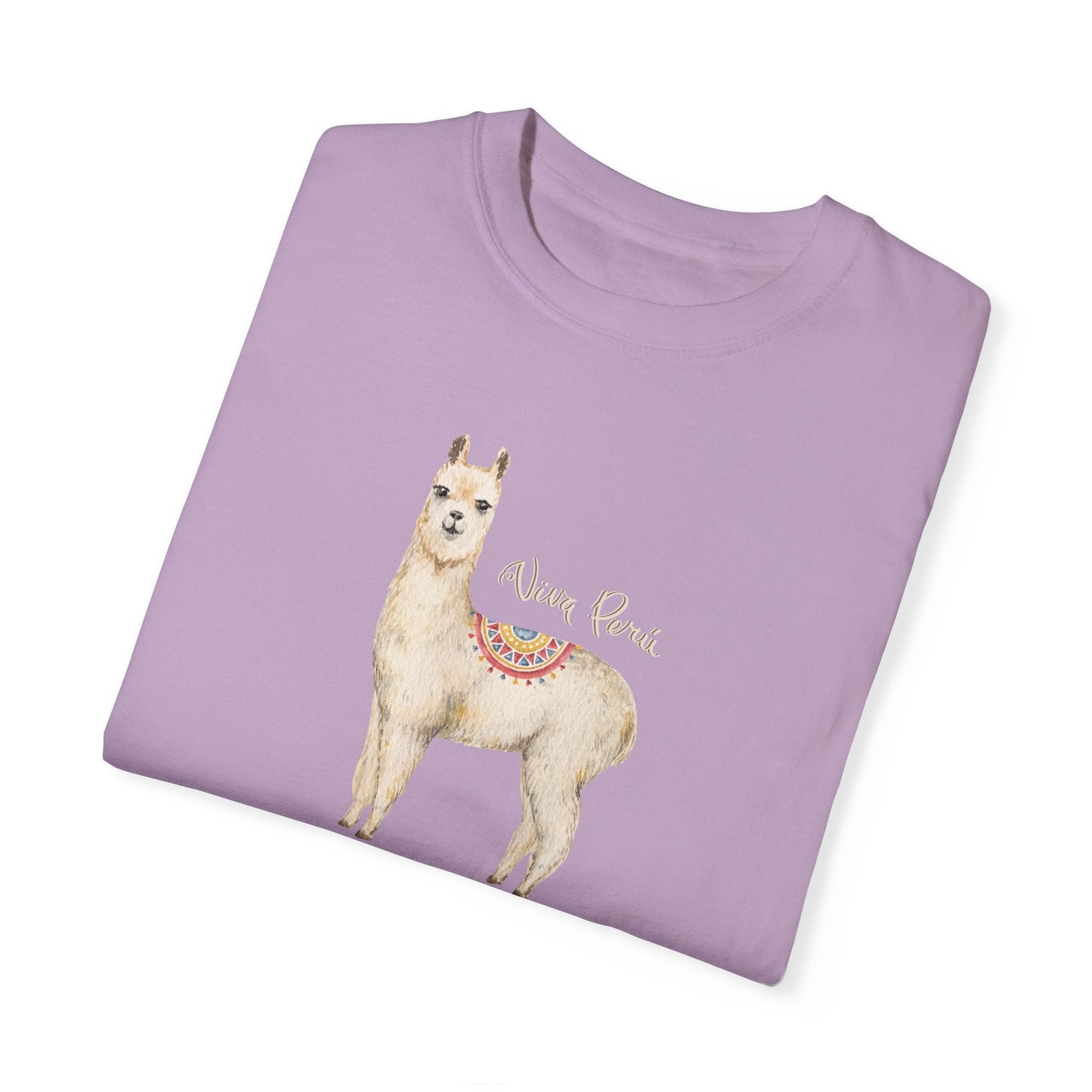 Llama Viva Peru! l Unisex Garment - Dyed T-shirt l 100% Cotton l Comfort Colors - Canapino Designs