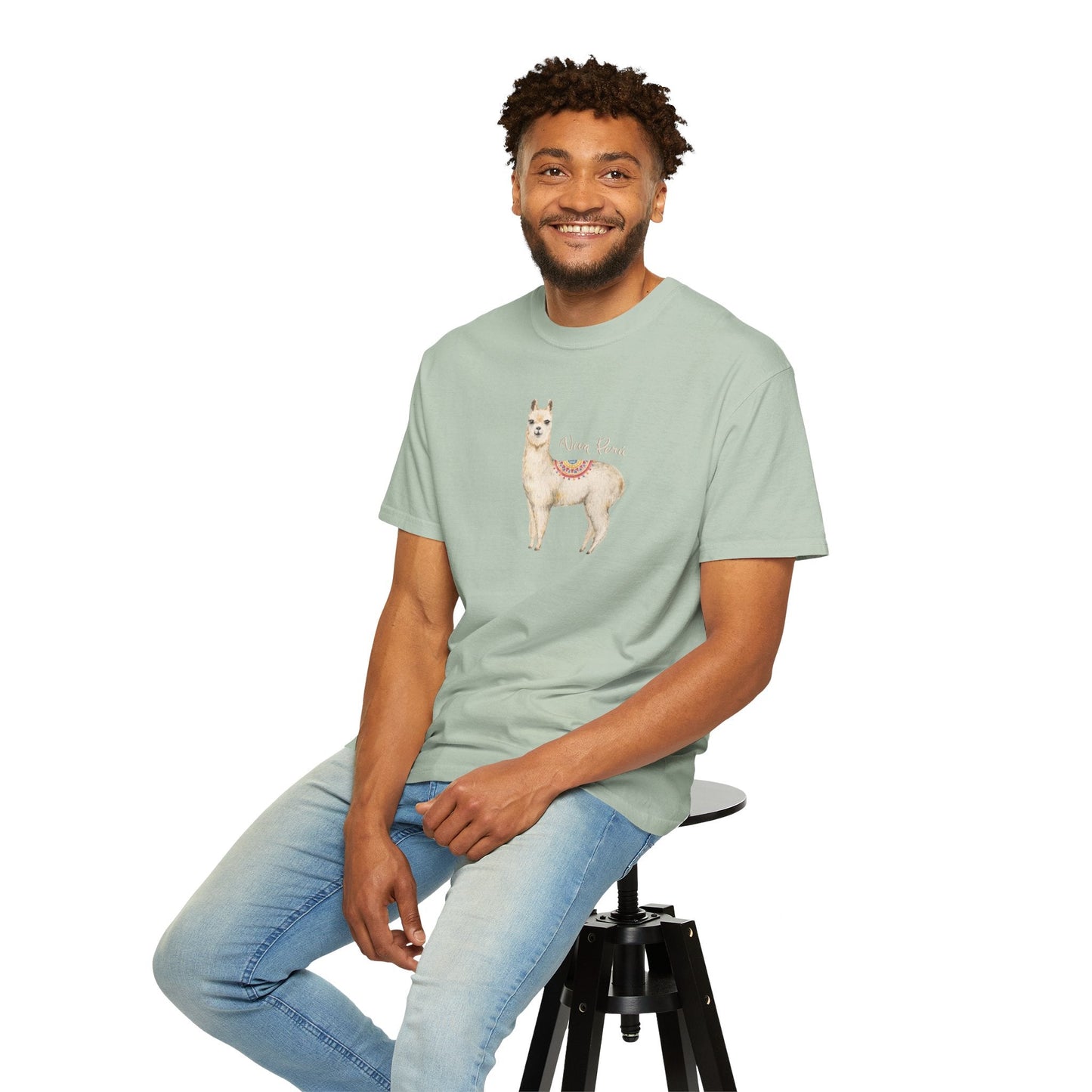 Llama Viva Peru! l Unisex Garment - Dyed T-shirt l 100% Cotton l Comfort Colors - Canapino Designs