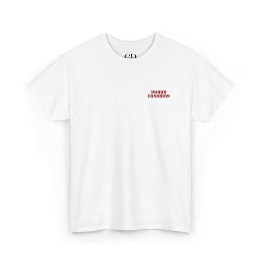 1.0 Proud Canadian (Embroidered) Unisex Heavy Cotton Tee - Canapino Designs