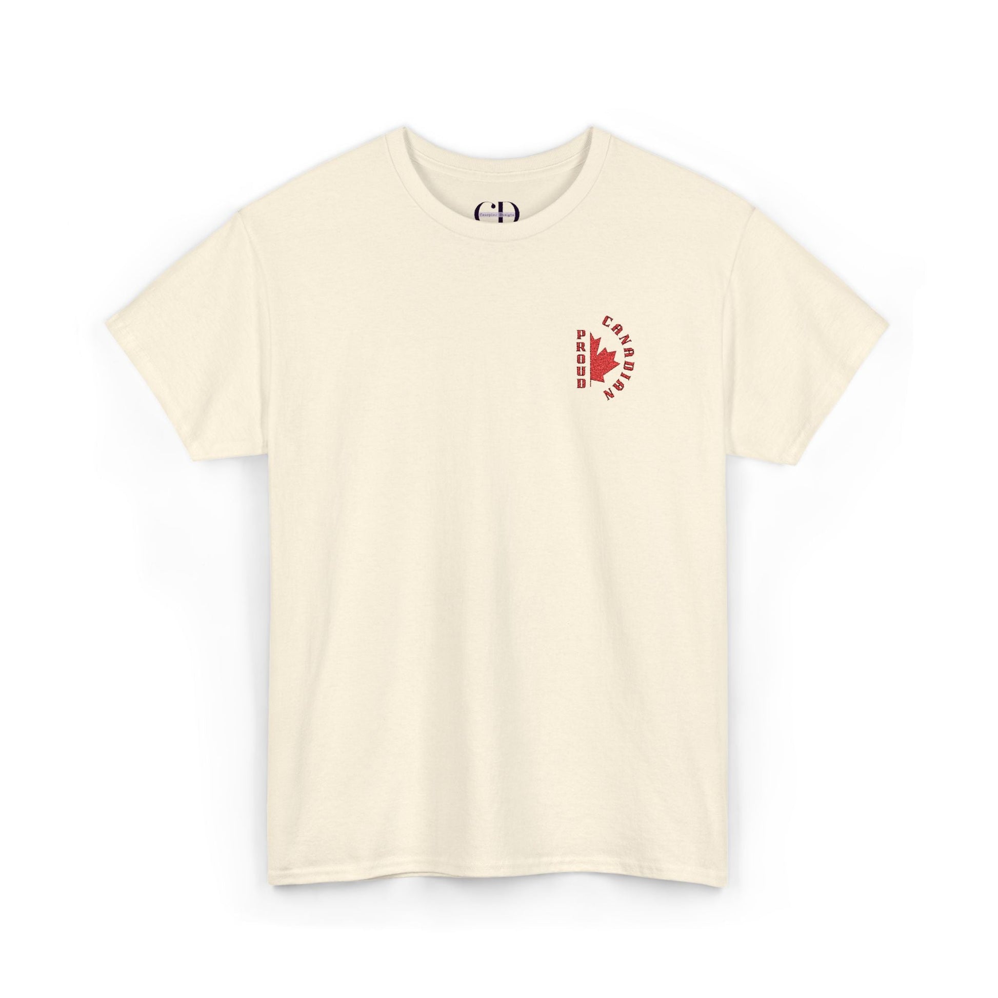2.0 Proud Canadian (Embroidered) Unisex Heavy Cotton Tee - Canapino Designs