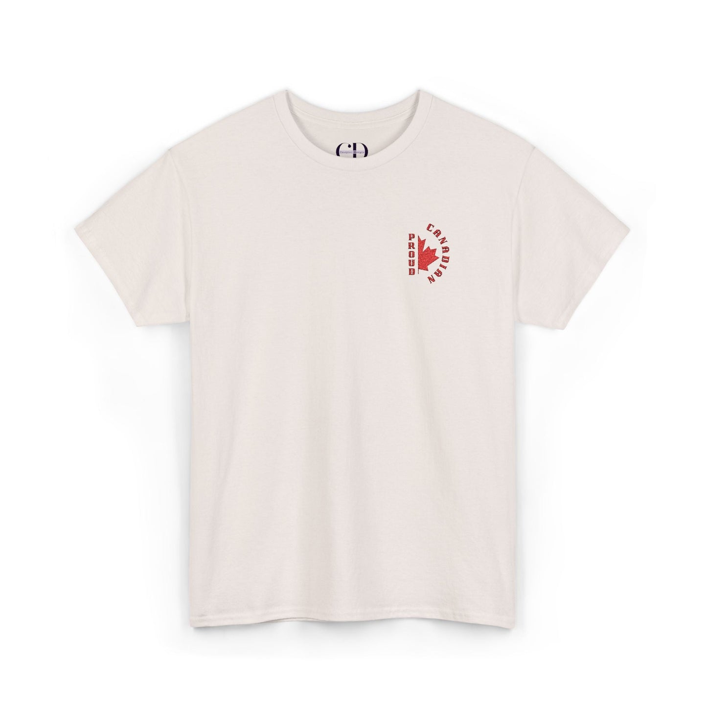 2.0 Proud Canadian (Embroidered) Unisex Heavy Cotton Tee - Canapino Designs
