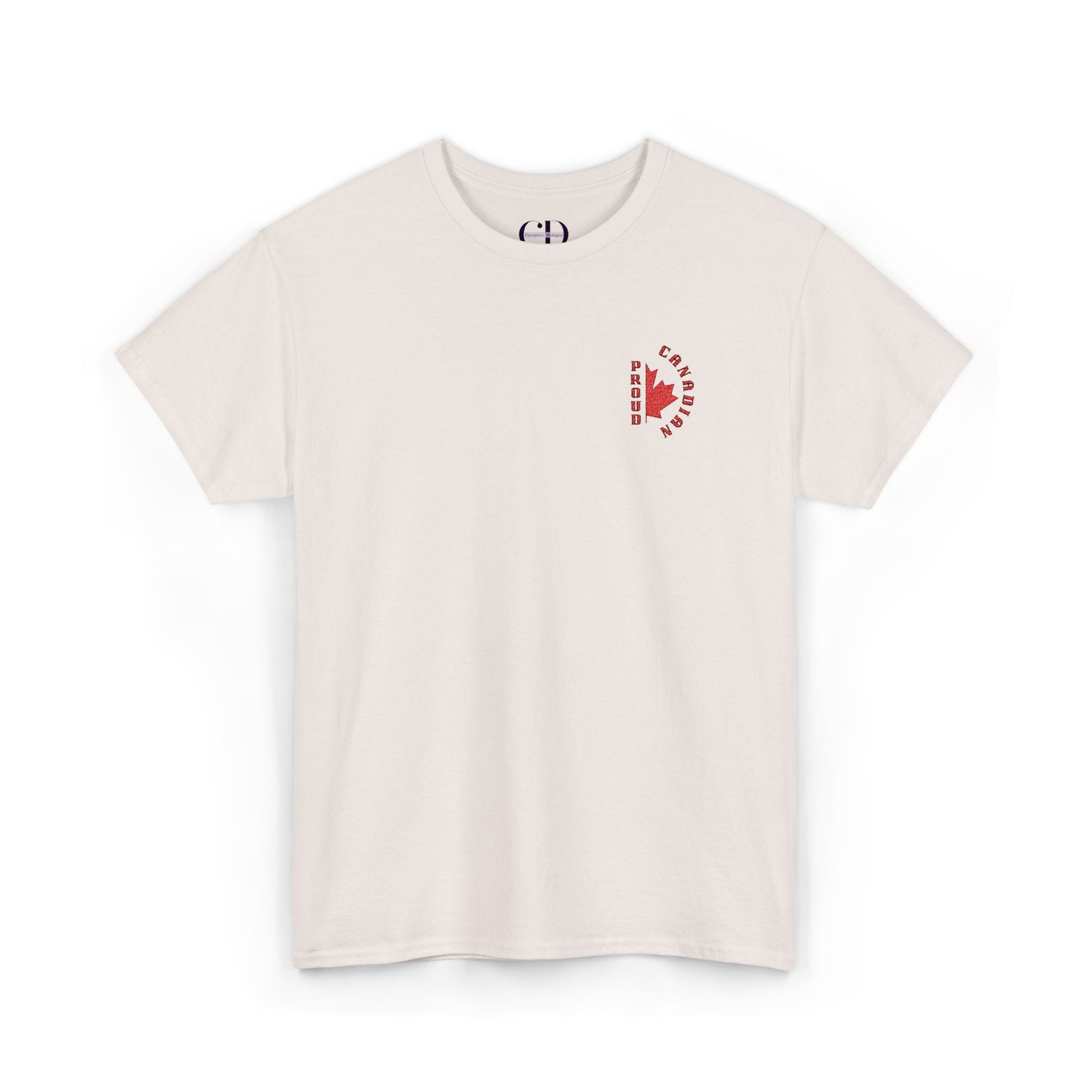 2.0 Proud Canadian (Embroidered) Unisex Heavy Cotton Tee - Canapino Designs