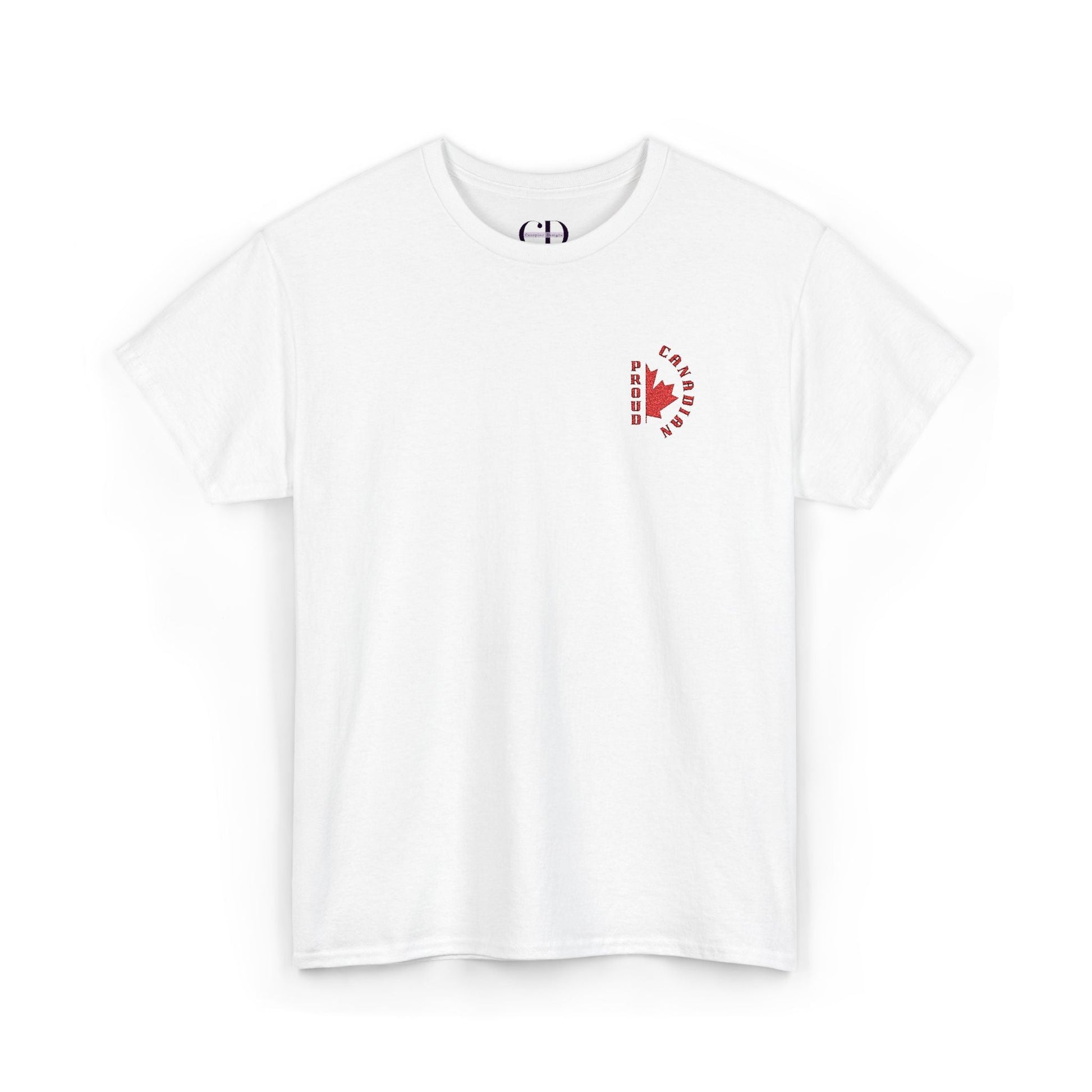 2.0 Proud Canadian (Embroidered) Unisex Heavy Cotton Tee - Canapino Designs