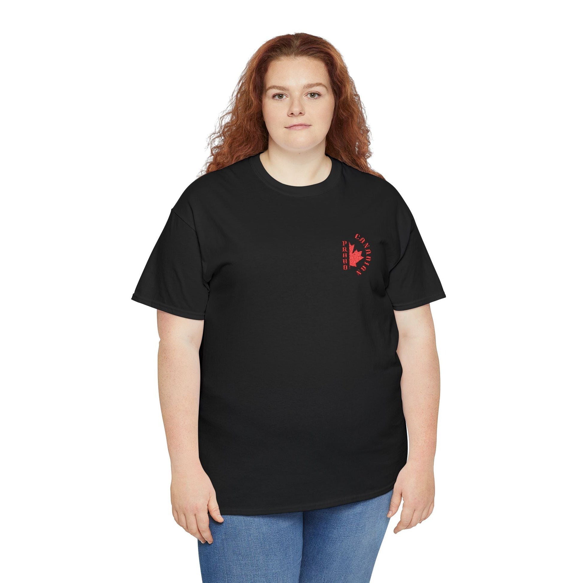 2.0 Proud Canadian (Embroidered) Unisex Heavy Cotton Tee - Canapino Designs