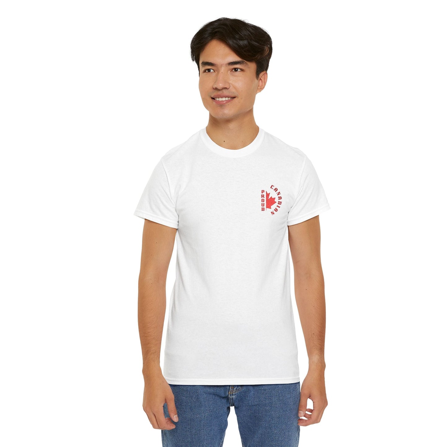 2.0 Proud Canadian (Embroidered) Unisex Heavy Cotton Tee - Canapino Designs