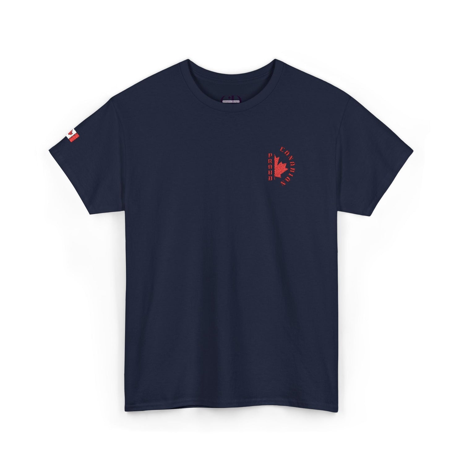 3.0 Proud Canadian with Flag (Embroidered) Unisex Heavy Cotton Tee - Canapino Designs